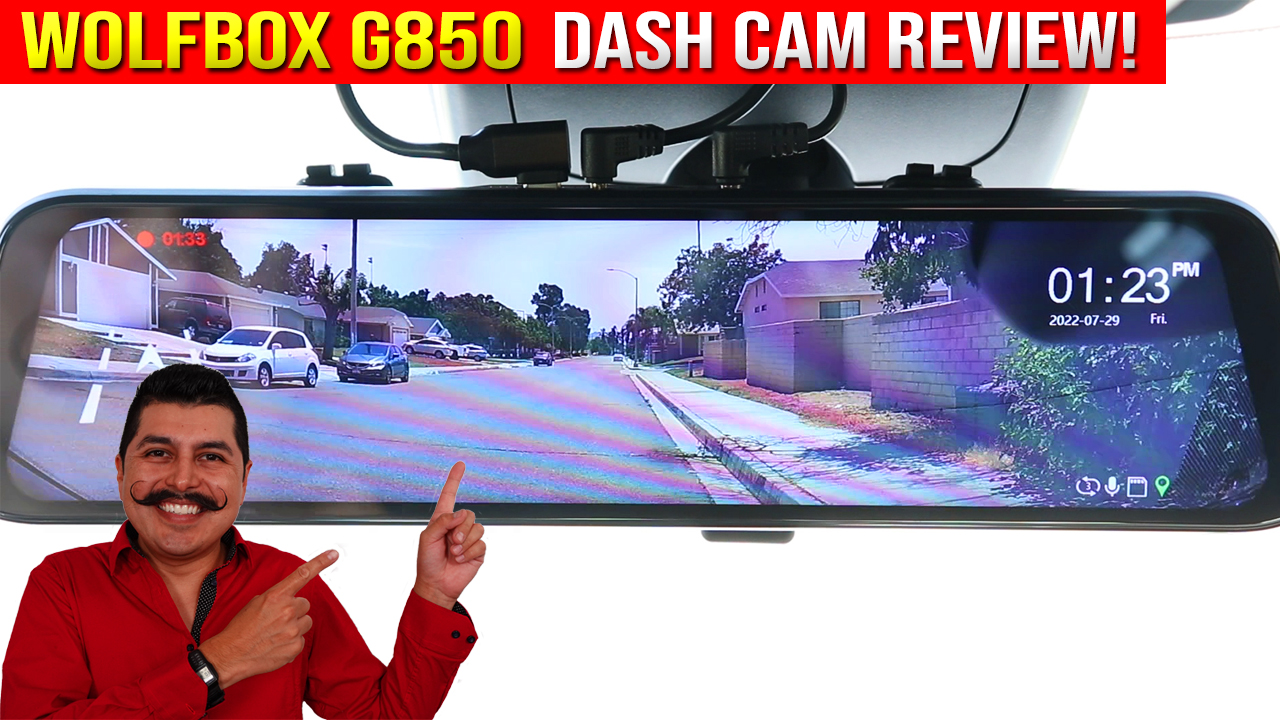 Watch Wolfbox G850 Mirror Dash Cam Review on Amazon Live